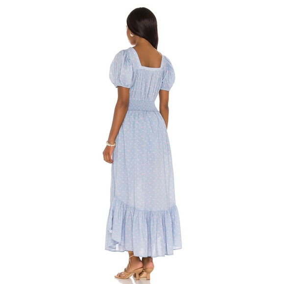 LoveShackFancy Blue Floral Maxi Dress - Picture 3 of 5